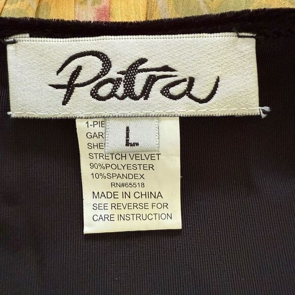 NWT Nos Vintage Patra Loehmann’s Black Velvet Twist Front Top L - Picture 6 of 7